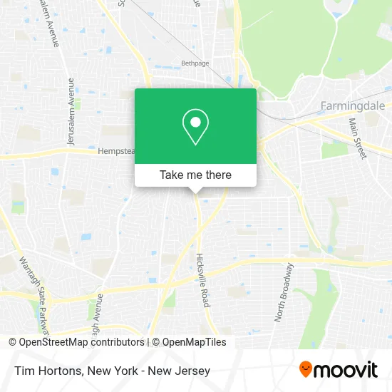 Tim Hortons map