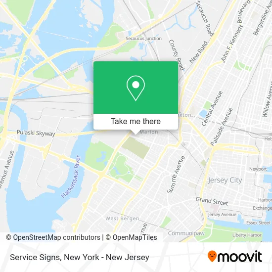Service Signs map