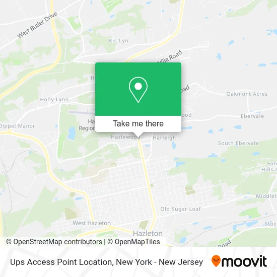 Ups Access Point Location map