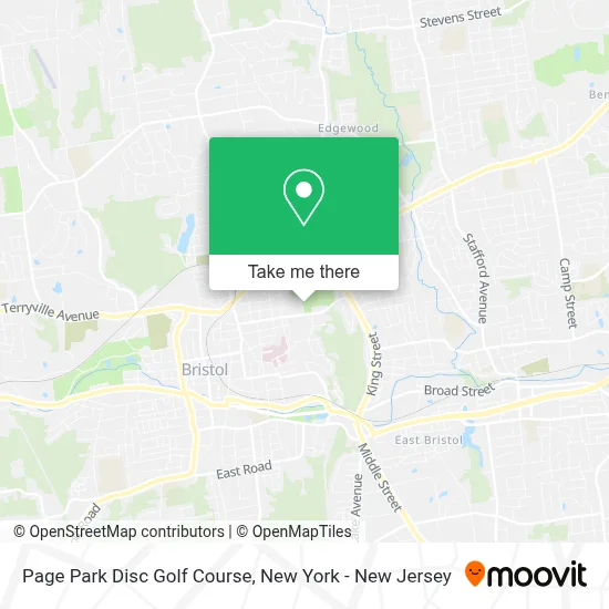 Page Park Disc Golf Course map