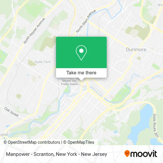 Manpower - Scranton map