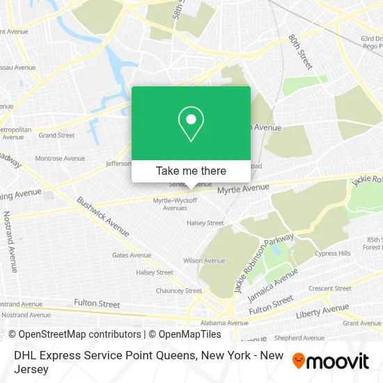 DHL Express Service Point Queens map