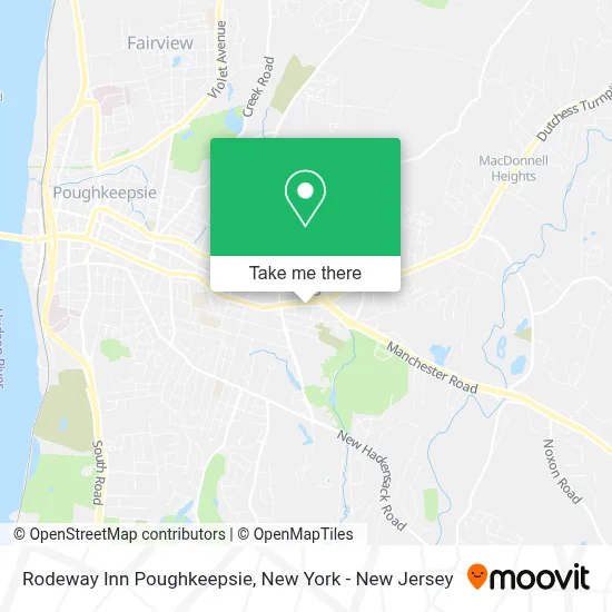 Rodeway Inn Poughkeepsie map