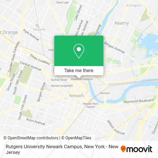 Rutgers University Newark Campus map