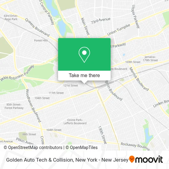 Golden Auto Tech & Collision map