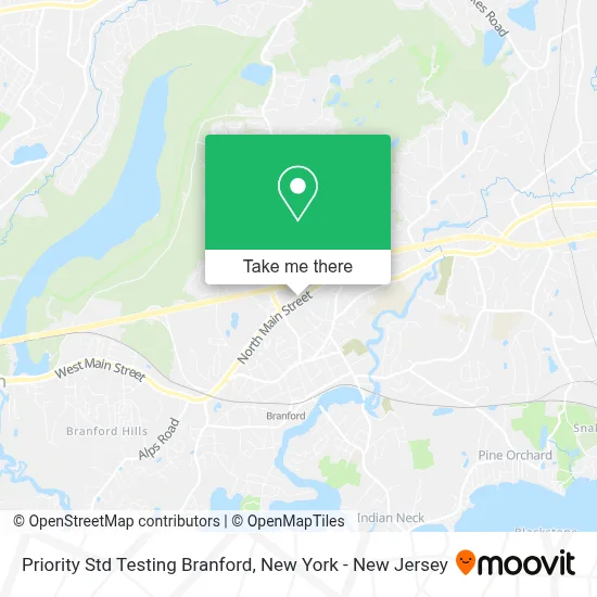 Priority Std Testing Branford map