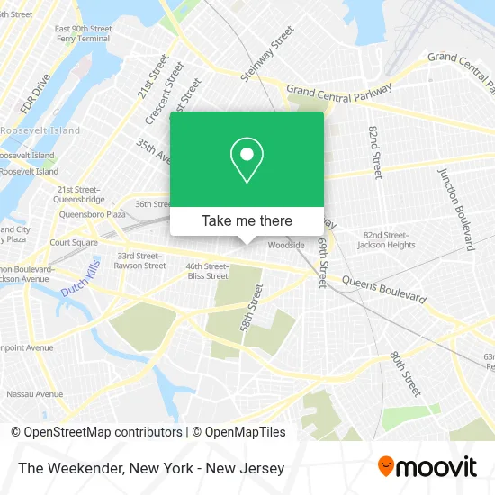 The Weekender map