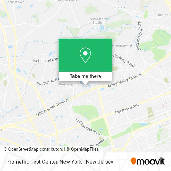 Prometric Test Center map