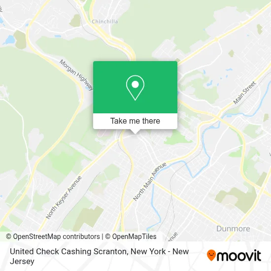 United Check Cashing Scranton map