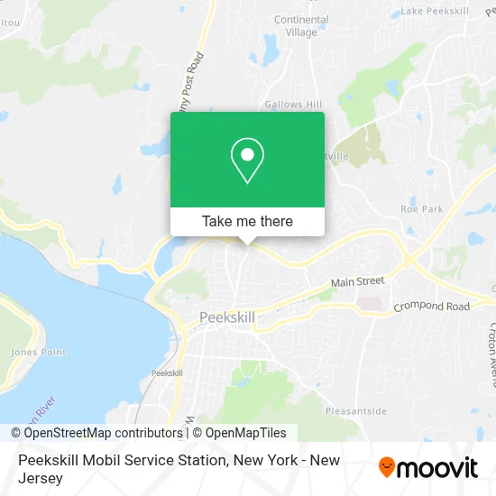 Peekskill Mobil Service Station map