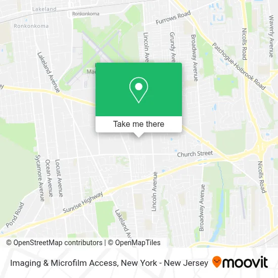 Imaging & Microfilm Access map