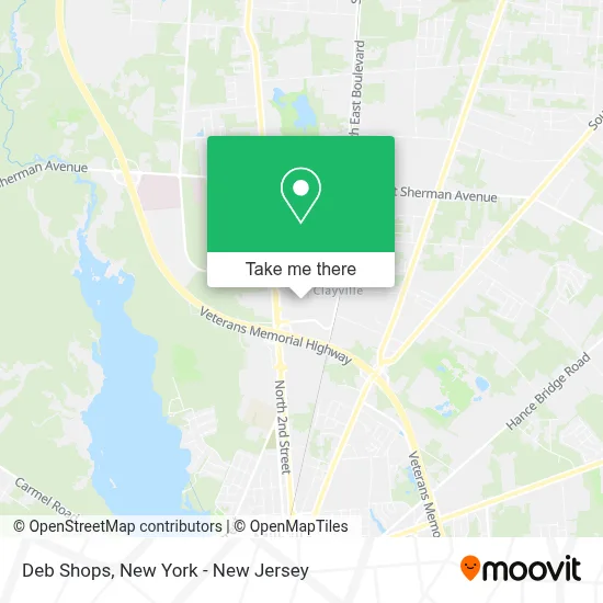 Deb Shops map