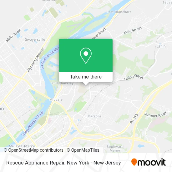Rescue Appliance Repair map