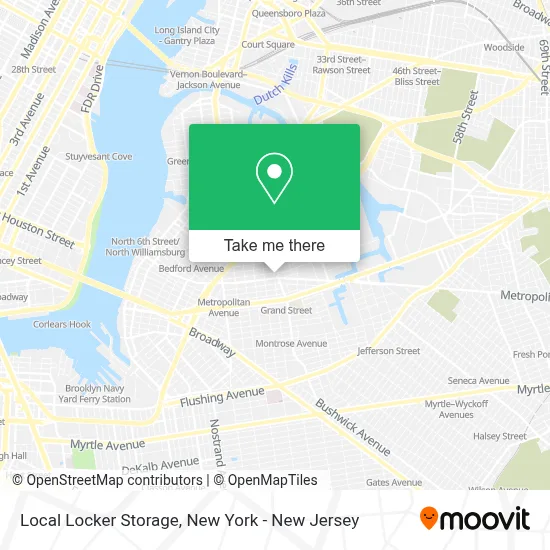 Local Locker Storage map