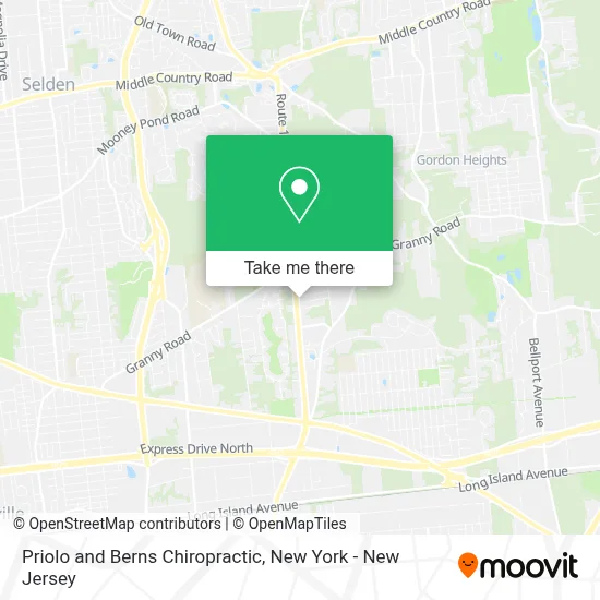 Priolo and Berns Chiropractic map