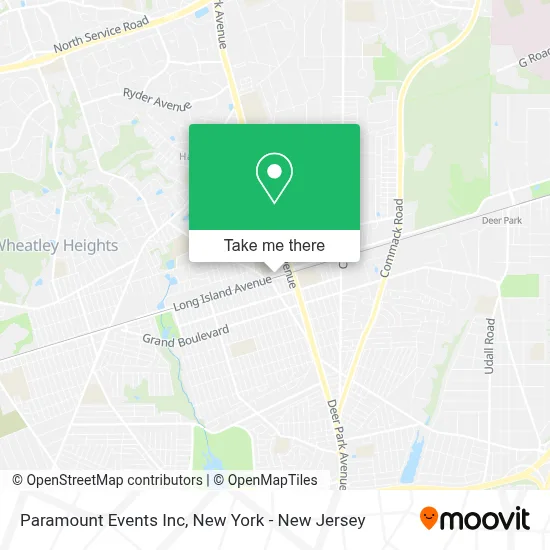 Paramount Events Inc map