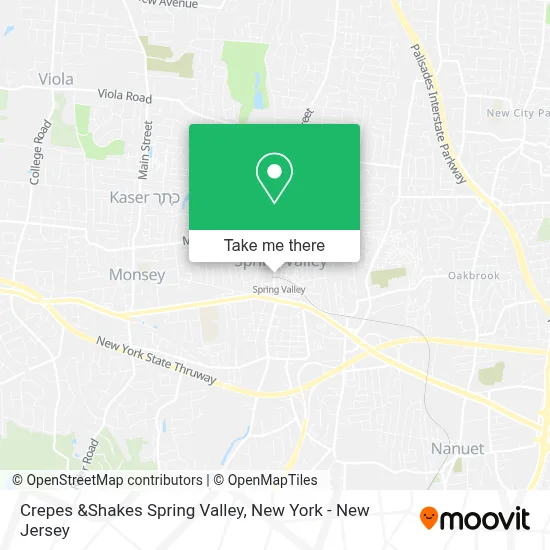 Crepes &Shakes Spring Valley map