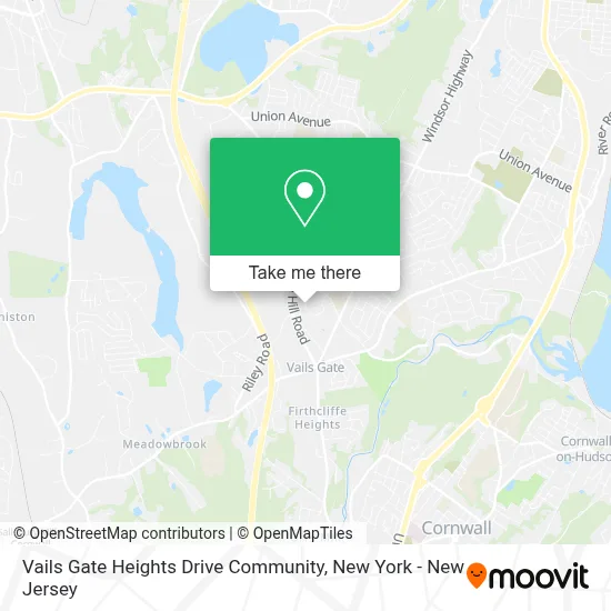 Vails Gate Heights Drive Community map