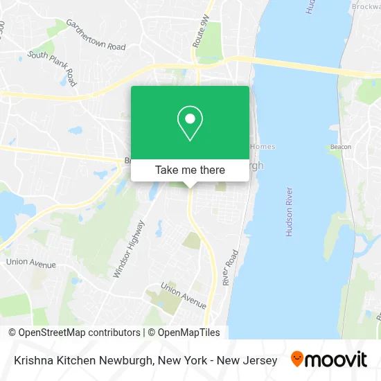 Krishna Kitchen Newburgh map