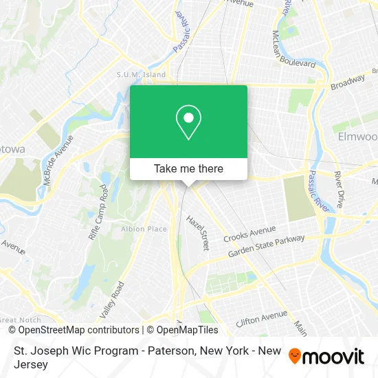 St. Joseph Wic Program - Paterson map