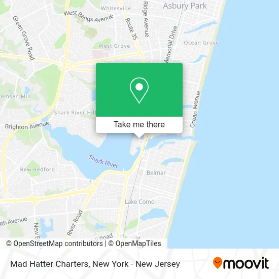 Mad Hatter Charters map