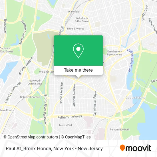 Raul At_Bronx Honda map