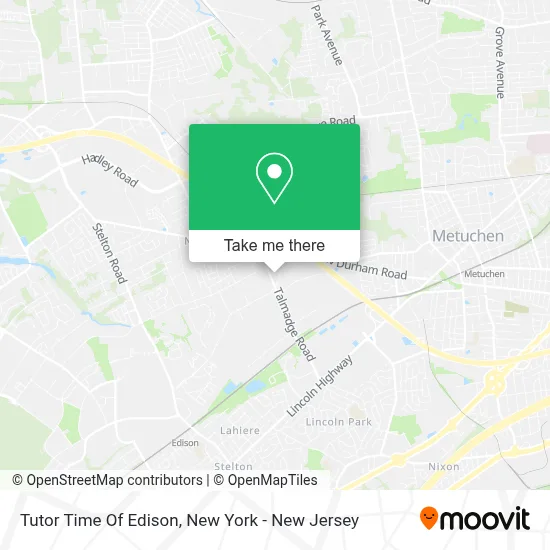 Tutor Time Of Edison map