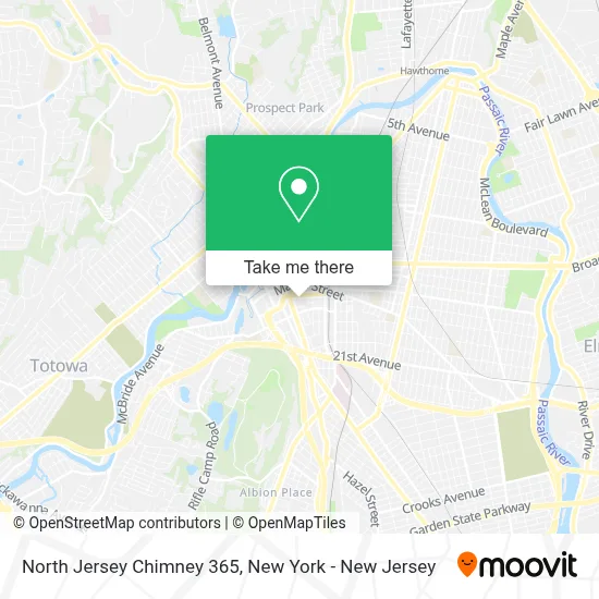 North Jersey Chimney 365 map