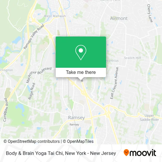 Body & Brain Yoga Tai Chi map