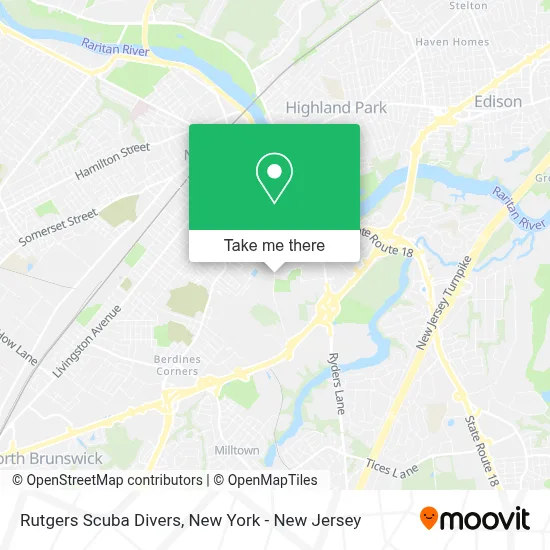 Rutgers Scuba Divers map