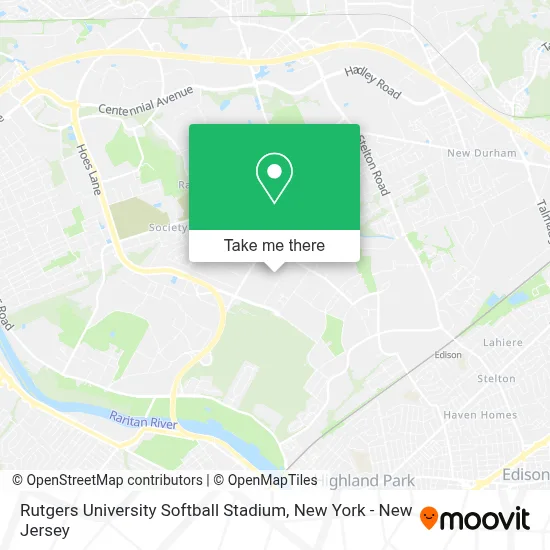 Rutgers University Softball Stadium map