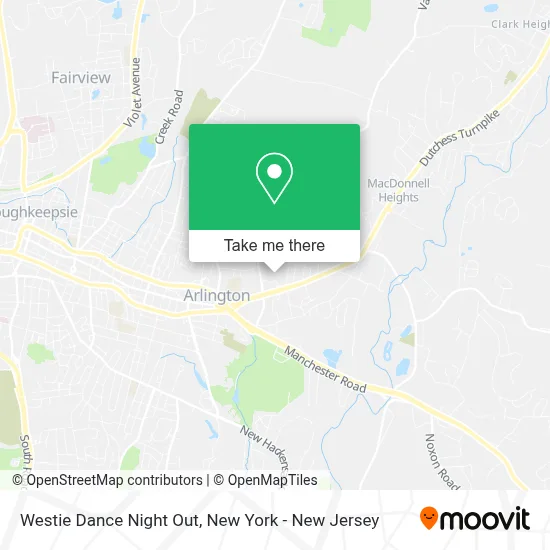 Westie Dance Night Out map
