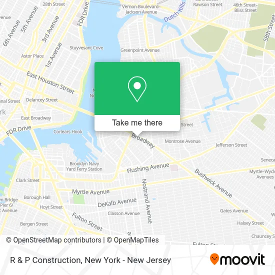 R & P Construction map