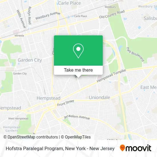 Hofstra Paralegal Program map