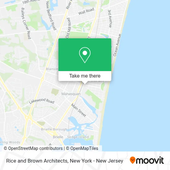 Rice and Brown Architects map