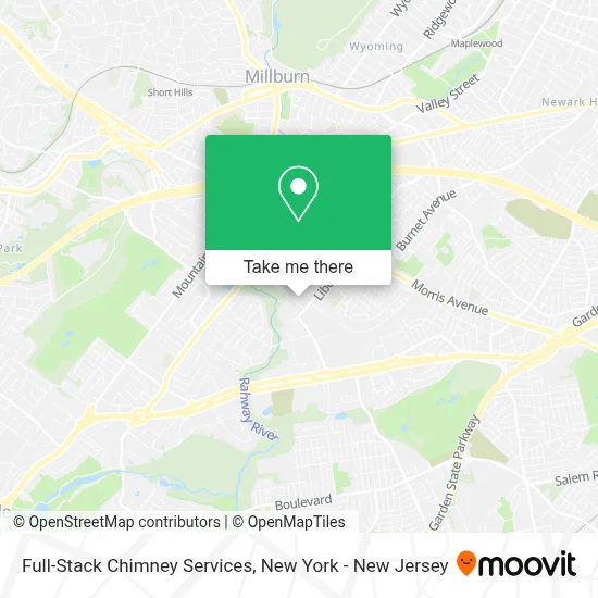Full-Stack Chimney Services map
