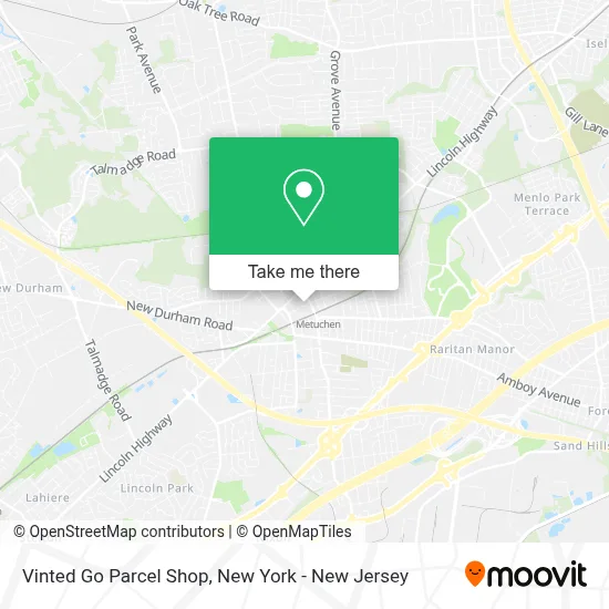 Vinted Go Parcel Shop map