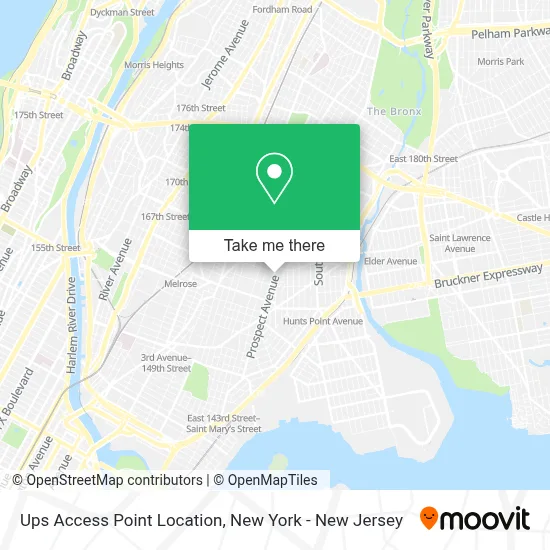 Ups Access Point Location map