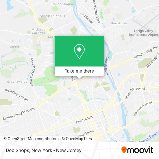 Deb Shops map