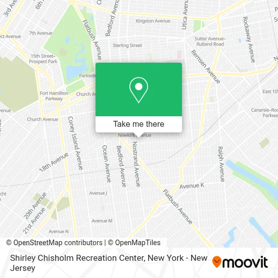 Shirley Chisholm Recreation Center map