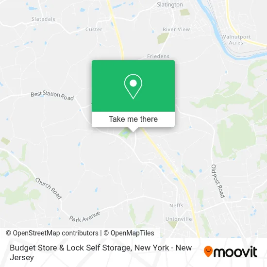 Budget Store & Lock Self Storage map