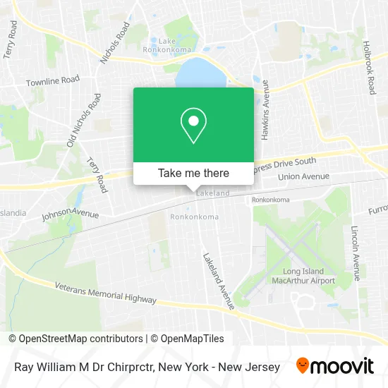 Ray William M Dr Chirprctr map