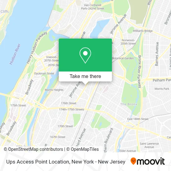 Ups Access Point Location map
