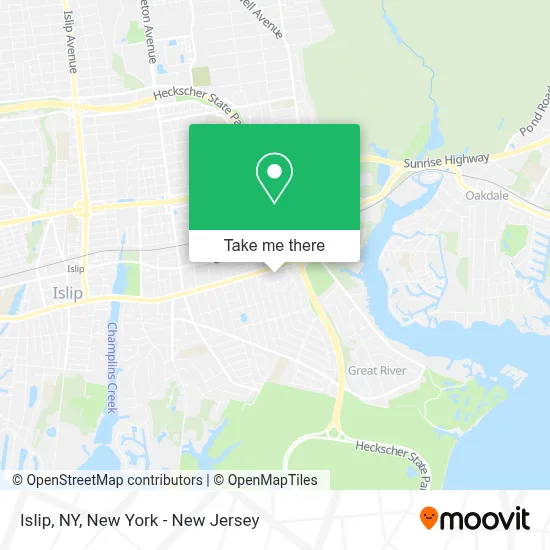 Islip, NY map