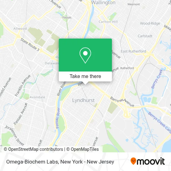 Omega-Biochem Labs map