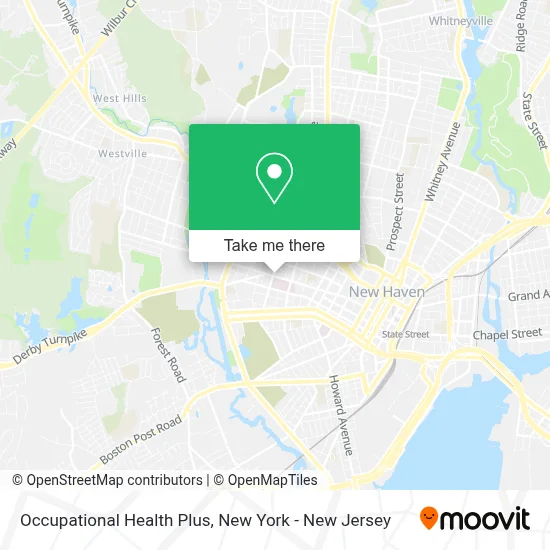 Occupational Health Plus map