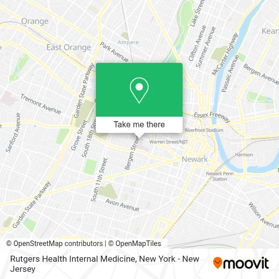 Rutgers Health Internal Medicine map