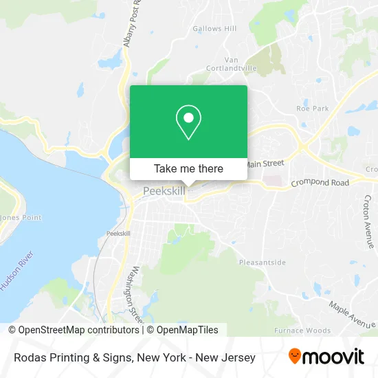 Rodas Printing & Signs map