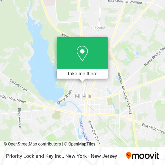 Priority Lock and Key Inc. map