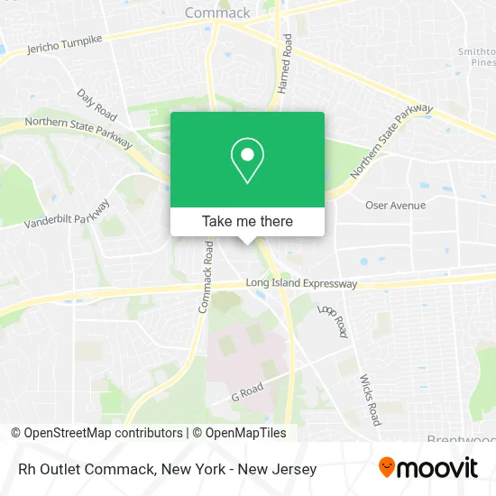 Rh Outlet Commack map